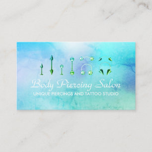 Piercing Specialist hologram Chic groene kleur Visitekaartje