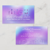 Piercing Specialist hologram roze Visitekaartje (Voorkant / Achterkant)