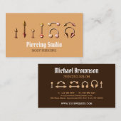 Piercing Specialist Modern Color Visitekaartje (Voorkant / Achterkant)