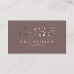 Piercing Specialist Tattoo Studio Roze Goud massie Visitekaartje