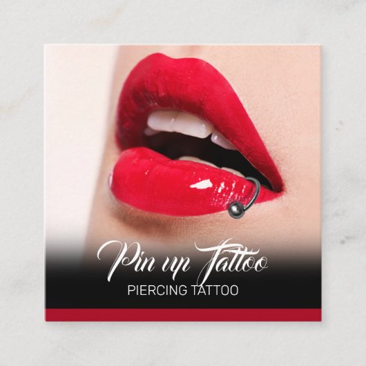 Piercing Studio Tattoo Piercing specialist Vierkante Visitekaartje (Voorkant)