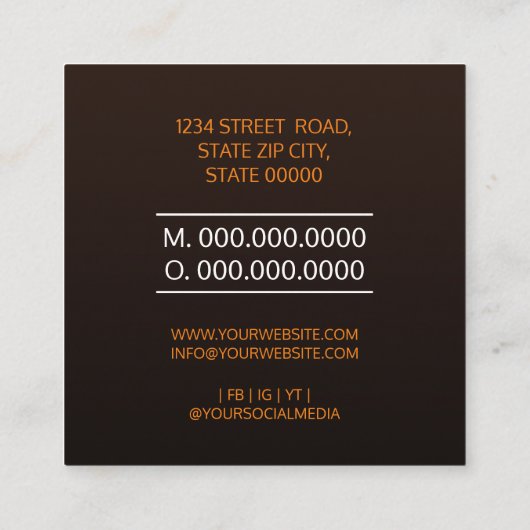 Piercing Studio Tattoo Piercing specialist Vierkante Visitekaartje (Achterkant)