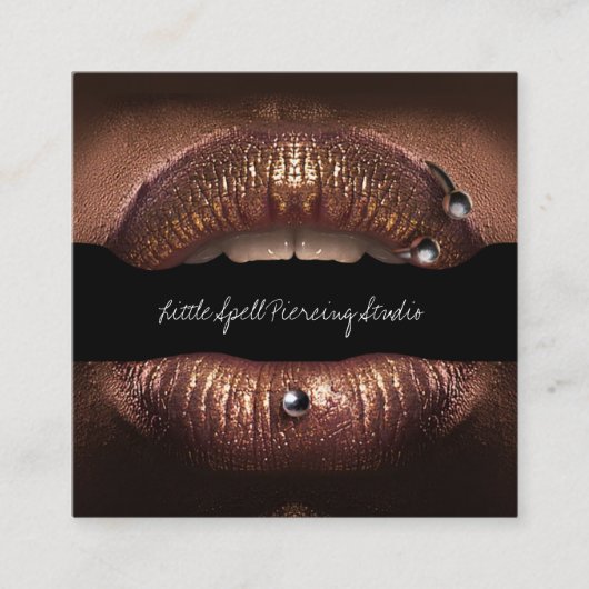 Piercing Studio Tattoo Piercing specialist Vierkante Visitekaartje (Voorkant)