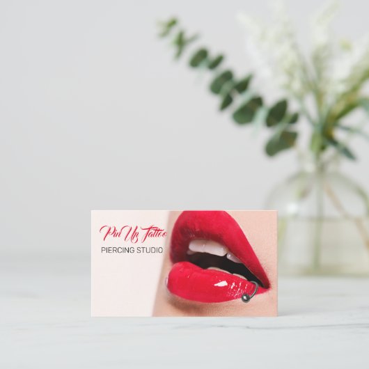 Piercing Studio Tattoo Piercing specialist Visitekaartje (Staand voorkant)