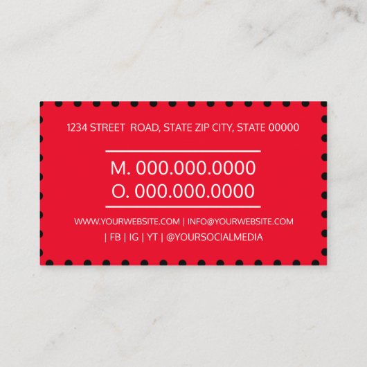 Piercing Studio Tattoo Piercing specialist Visitekaartje (Achterkant)