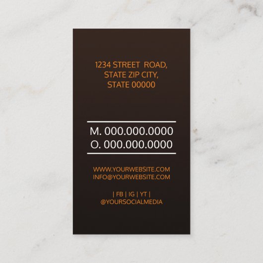 Piercing Studio Tattoo Piercing specialist Visitekaartje (Achterkant)