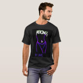 Piercings...BY (jouw naam) Neon Lady Silhouette T-shirt (Voorkant volledig)