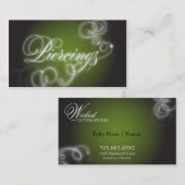 Piercings Visitekaartje Elegant Flourish Glow (Voorkant / Achterkant)