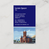 Pierhead Building, Cardiff Bay - Deep Navy Blue Visitekaartje (Achterkant)