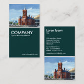 Pierhead Building, Cardiff Bay - Donkergroen Visitekaartje (Voorkant / Achterkant)