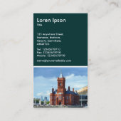 Pierhead Building, Cardiff Bay - Donkergroen Visitekaartje (Achterkant)
