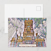 Pierhead Building Cardiff Digital Art Briefkaart (Voorkant / Achterkant)