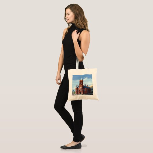 Pierhead Building, Cardiff, Wales Tote Bag (Voorkant (model))