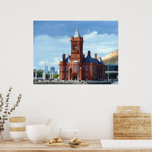 Pierhead Building, Cardiff, Wales, UK Poster (Keuken)