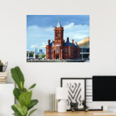 Pierhead Building, Cardiff, Wales, UK Poster (Thuiskantoor)