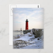 Pierhead Lighthouse, Kenosha Wisconsin Briefkaart (Voorkant / Achterkant)