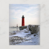 Pierhead Lighthouse, Kenosha Wisconsin Briefkaart (Voorkant)