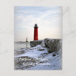 Pierhead Lighthouse, Kenosha Wisconsin Briefkaart