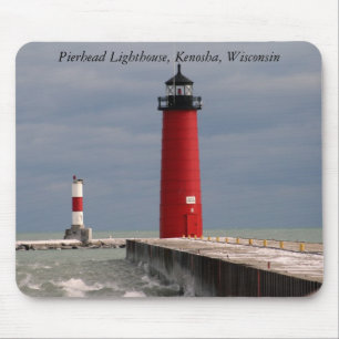Pierhead Lighthouse, Kenosha, Wisconsin Muismat