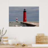 Pierhead Lighthouse, Kenosha, Wisconsin Poster (Keuken)