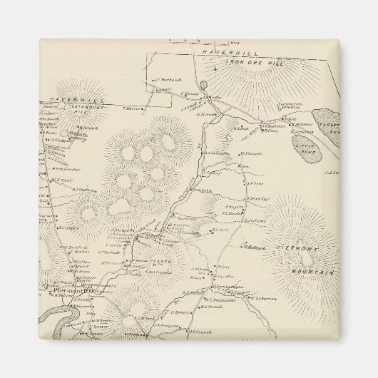 Piermont, Grafton Co. Magneet (Voorkant)