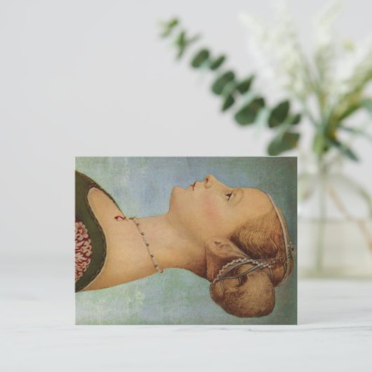 Piero del Pollaiuolo, portret van een jonge vrouw Briefkaart (Staand voorkant)