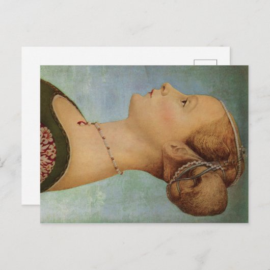 Piero del Pollaiuolo, portret van een jonge vrouw Briefkaart (Voorkant / Achterkant)