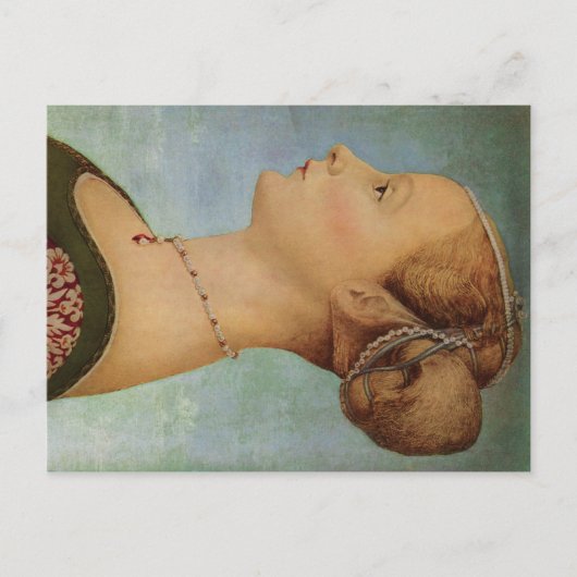 Piero del Pollaiuolo, portret van een jonge vrouw Briefkaart (Voorkant)