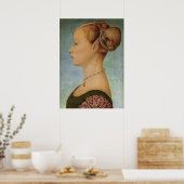 Piero del Pollaiuolo, portret van een jonge vrouw Poster (Keuken)