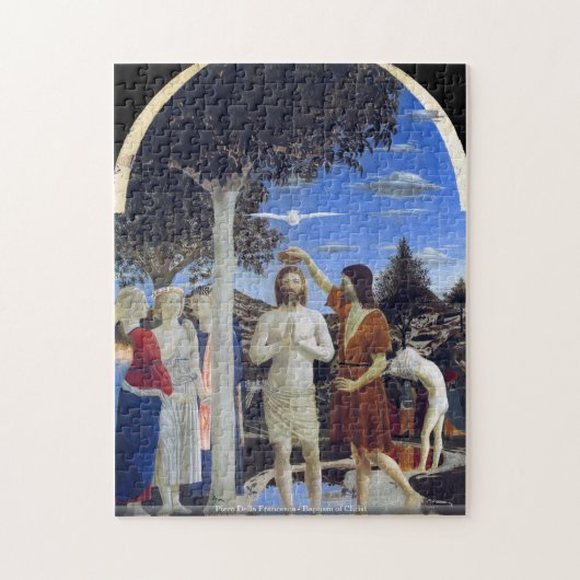 Piero Della Francesca - Baptisme van de puzzel Legpuzzel (Verticaal)