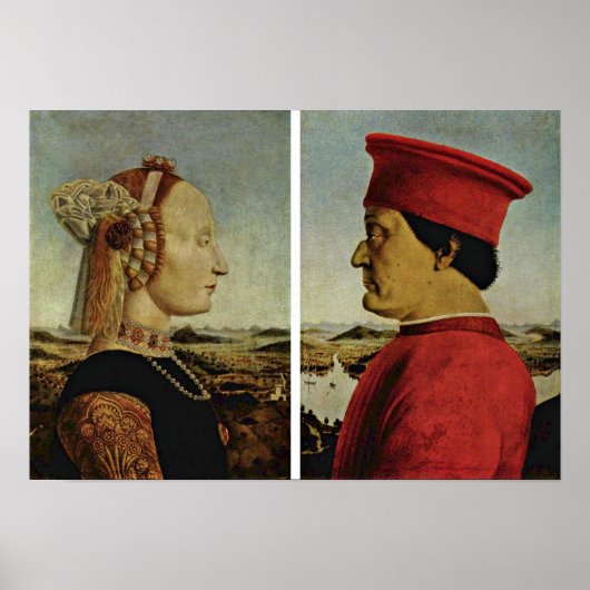Piero della Francesca - Diptych Poster (Voorkant)