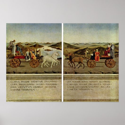 Piero della Francesca - Triumph van de hertog Poster (Voorkant)