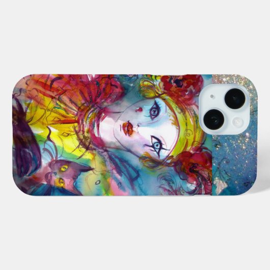 PIERO MET CAT/Venetiaans carnaval Case-Mate iPhone Case (Achterkant (horizontaal))