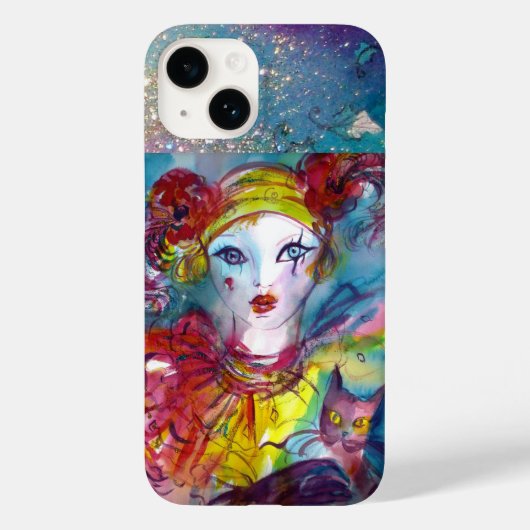 PIERO MET CAT/Venetiaans carnaval Case-Mate iPhone Case (Achterkant)