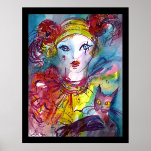 PIERO MET CAT- / Venetiaanse maskerade-maskers Poster (Voorkant)