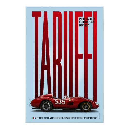 Piero Taruffi Ferrari 315S Tribute  Perfect Poster (Voorkant)