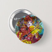 PIERO / Venetiaanse carnavalnacht Ronde Button 5,7 Cm (Voorkant /achterkant)