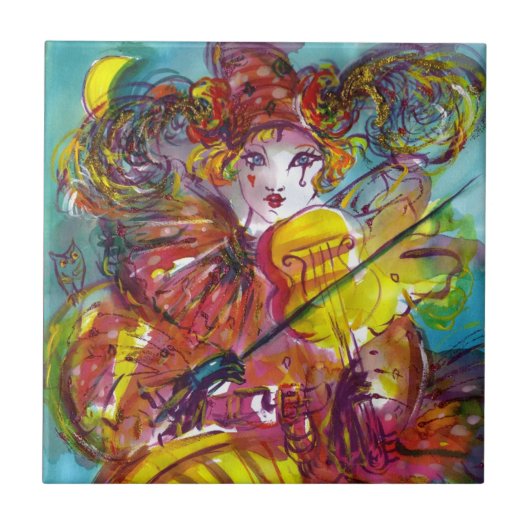 PIERO / Venetiaanse carnavalnacht Tegeltje (Voorkant)