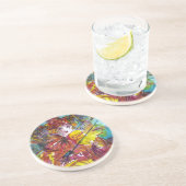 PIERO / Venetiaanse carnavalnacht Zandsteen Onderzetter (Zijkant)