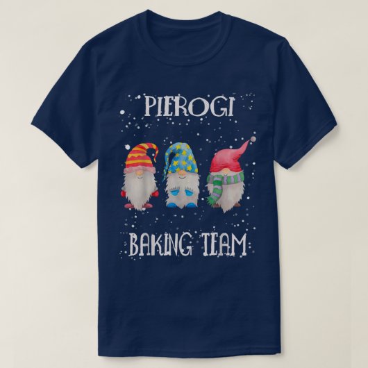 Pierogi Baking Team Noordse kerstgratie T-shirt (Design voorkant)
