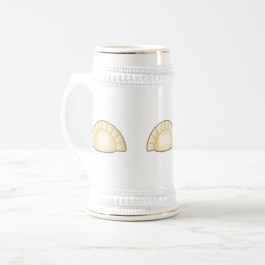Pierogi Beer Stein Bierpul (Voorkant links)