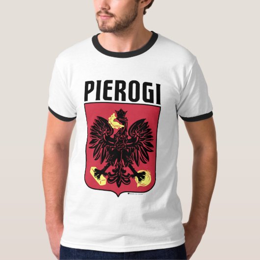 Pierogi Butter en Onion - Pools Eagle Emblem T-shirt (Voorkant)