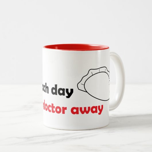 Pierogi elke dag, houd de dokter weg mok (Voorkant rechts)