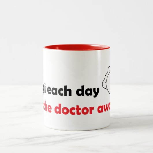 Pierogi elke dag, houd de dokter weg mok (Center)