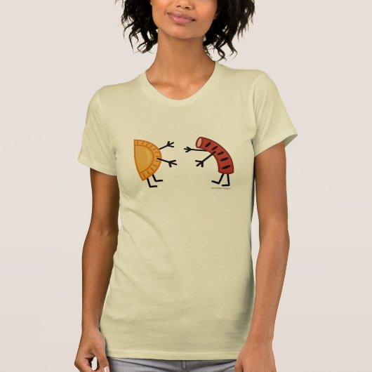 Pierogi en Kielbasa Friendly Poland Food T-shirt (Voorkant)