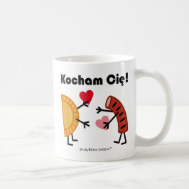 Pierogi en Kielbasa - Kocham Cie! (Ik hou van je!) Koffiemok