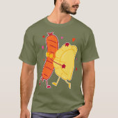 Pierogi en Kielbasa Pools voedsel I Funny Food T-shirt (Voorkant)