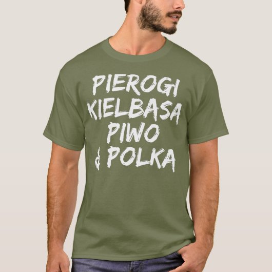 Pierogi Kielbasa Piwo Polka Dyngus Day Premium T-shirt (Voorkant)