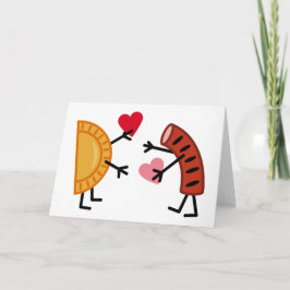 Pierogi & Kielbasa - Schattigee Valentijnsdag Feestdagen Kaart