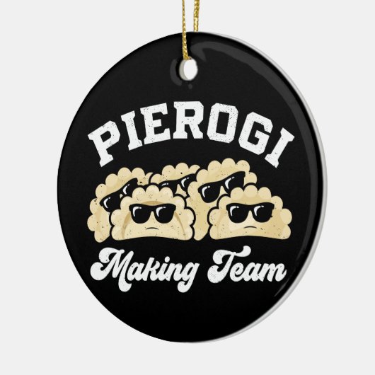 Pierogi Maken Team Pierogi Maker Eten Pools Keramisch Ornament (Links)